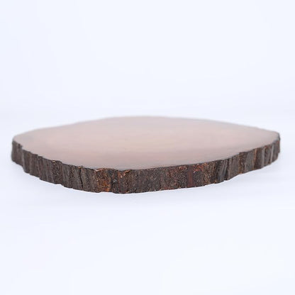 Raw tree bark wooden multipurpose platter, server for cheese crackers,snacks and cakes, 1 piece