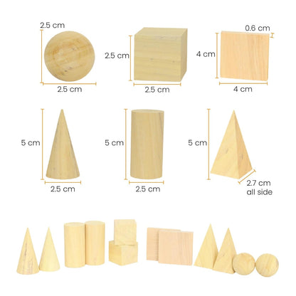 Wooden toy/puzzle for learning with sorting and stacking geometrical shapes for children in a fun way