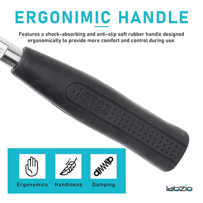 LABZIO - Brick Chipping Hammer 844 gm (1.86 lbs) or (30 oz) Heavy duty Designed for Professionals, DIY Enthusiasts, Geological Survey Flat Head for Chipping Brick Geological research