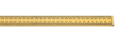 EISCO Premium One Meter (100cm) Wooden Scale(ruler) | With Brass Ends For Strong Protected Edges, Horizontal Reading In Reverse On Each End, Pack of 2