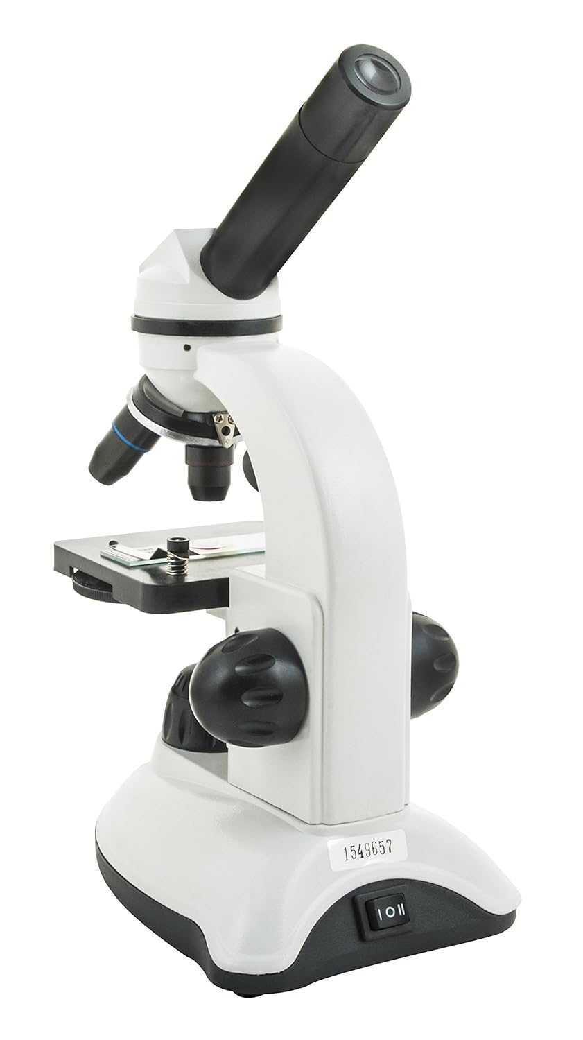 EISCO Premium Student Monocular Duo-Scope Cordless LED Microscope Dual Illuminated for Slides & Small Solid Objects Cordless Portable