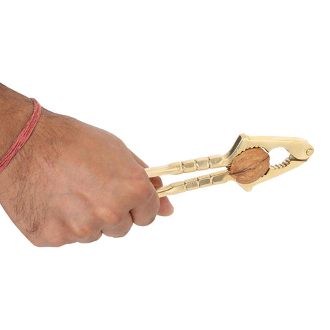 LABZIO - Premium Brass Nut Cracker - Effortlessly Crack Nuts with Sturdy and Easy-to-Use Design
