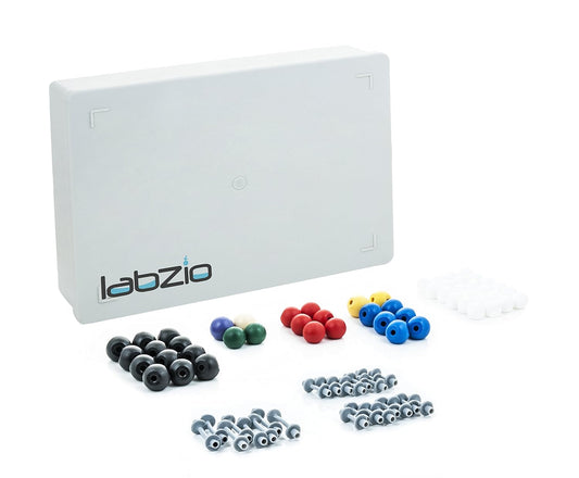 LABZIO Organic Molecular Model Kit – 111 Atoms, 140 Links, Study Guide – 3D Chemistry Set for Students, Teachers, STEM Education, Science Lab, Homeschool, Biochemistry, Chemical Bonding, Molecular Structures