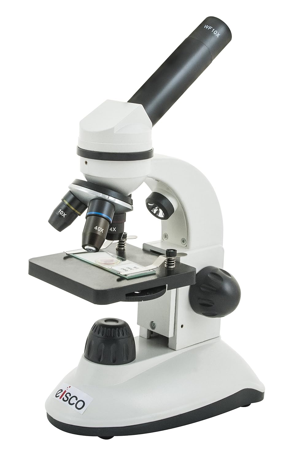 EISCO Premium Student Monocular Duo-Scope Cordless LED Microscope Dual Illuminated for Slides & Small Solid Objects Cordless Portable
