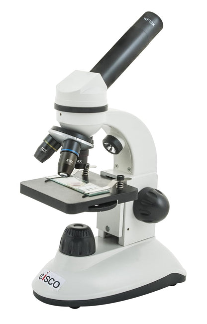 EISCO Premium Student Monocular Duo-Scope Cordless LED Microscope Dual Illuminated for Slides & Small Solid Objects Cordless Portable