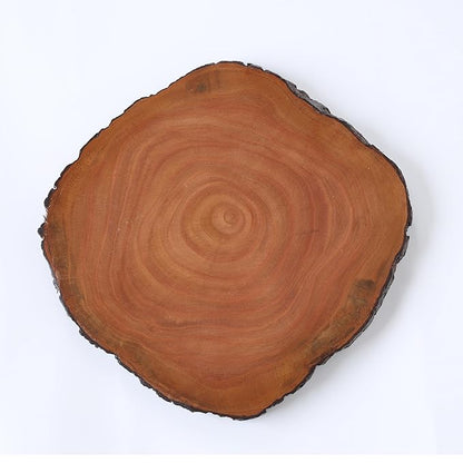 Raw tree bark wooden multipurpose platter, server for cheese crackers,snacks and cakes, 1 piece