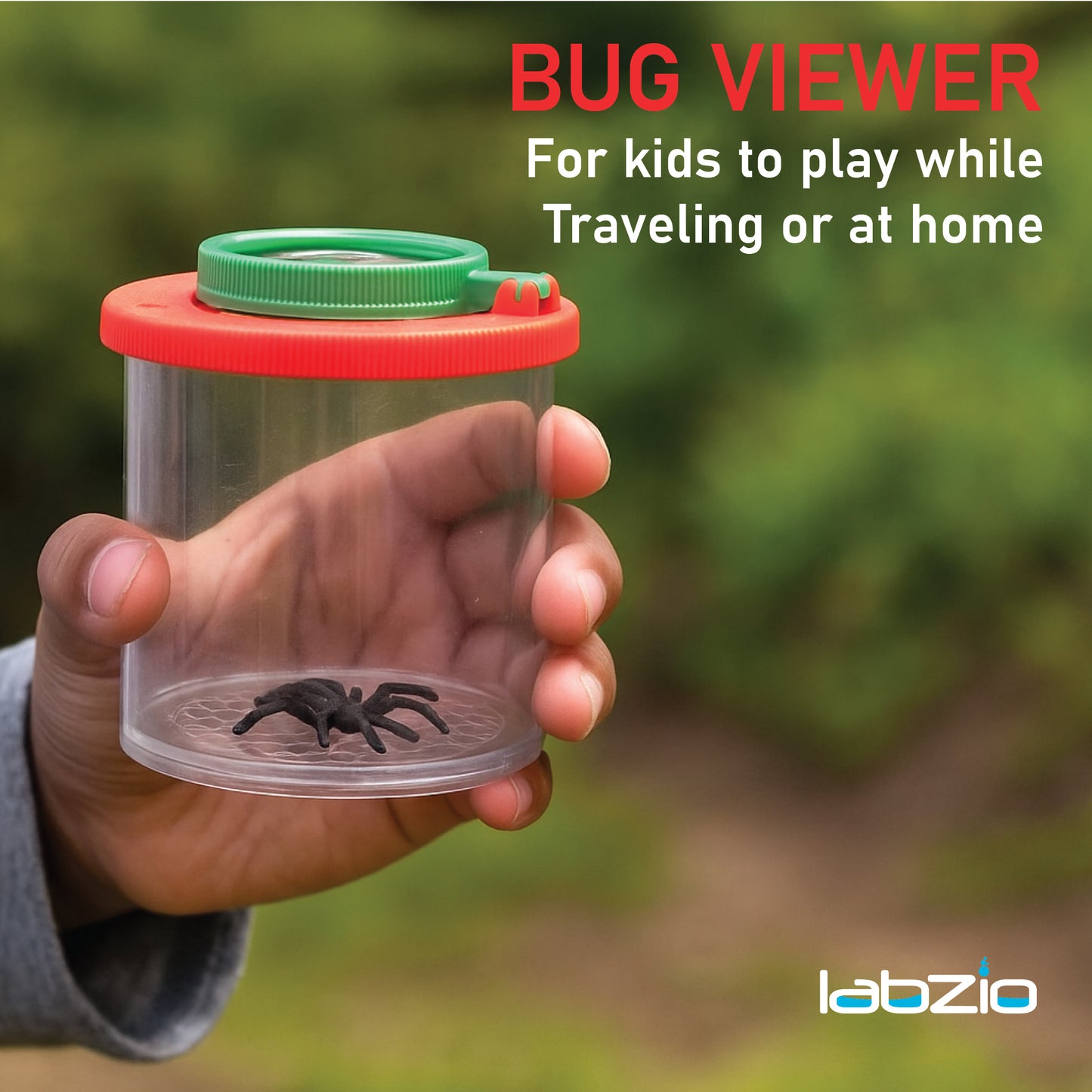 EISCO Magnifying Bug Viewer – 3X & 6X Insect Catcher with Dual Lens, Portable Bug Observation Cage, STEM Learning Kit, Outdoor Exploration, Science Experiments & Educational Toy (Pack of 2)