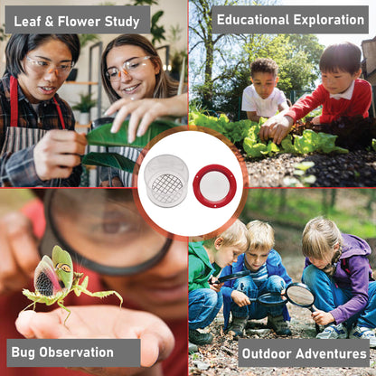 Eisco Bug Viewer Magnifier for Kids (Pack of 4) Insect Catcher Toy with Magnifying Lens, STEM Science Kit for Outdoor Exploration, Nature Discovery, Learning, Entomology & Camping Fun