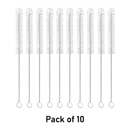 Nylon Test Tube Brush, 230 mm Total Length, 90 mm Brush Length, 20 mm Brush Diameter, Pack of 10