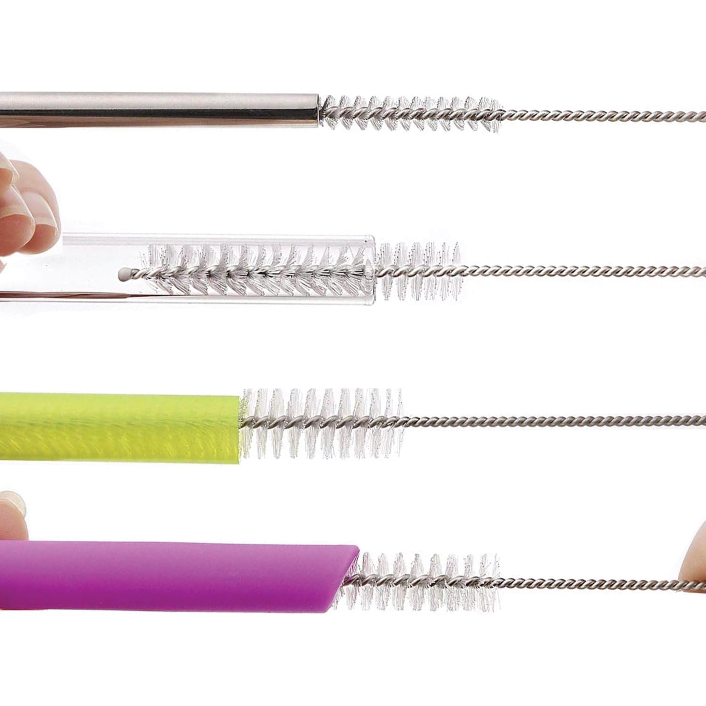 Nylon Test Tube Brush, 230 mm Total Length, 90 mm Brush Length, 20 mm Brush Diameter, Pack of 10