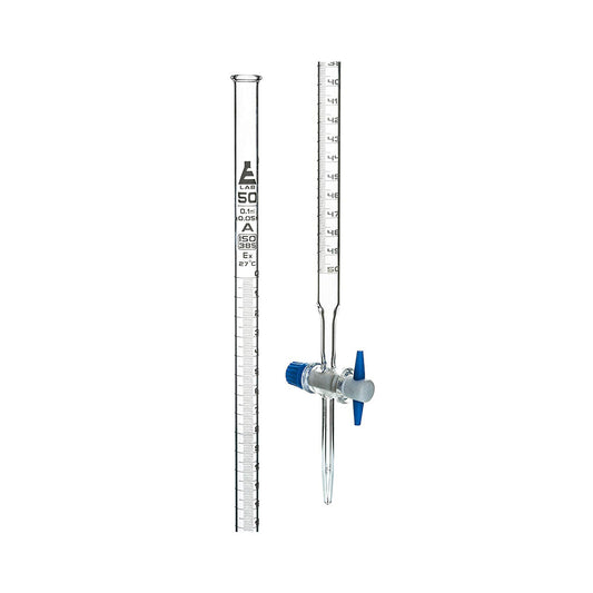 Burette, NABL Certified, Made of Borosilicate Glass 3.3, PTFE Stopcock, 50 ml, Highest Accuracy, Class-A