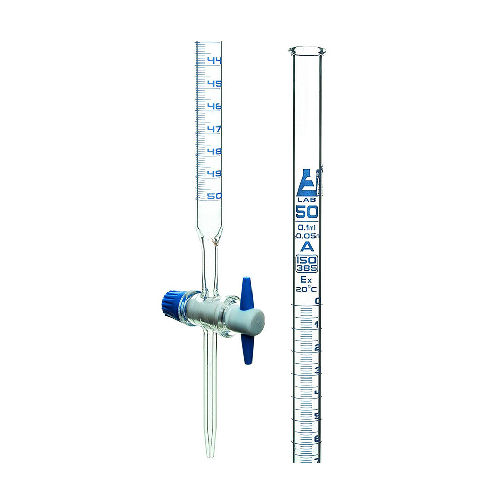 Burette, Made of Borosilicate Glass 3.3, PTFE Stopcock, 50 ml, Class-A