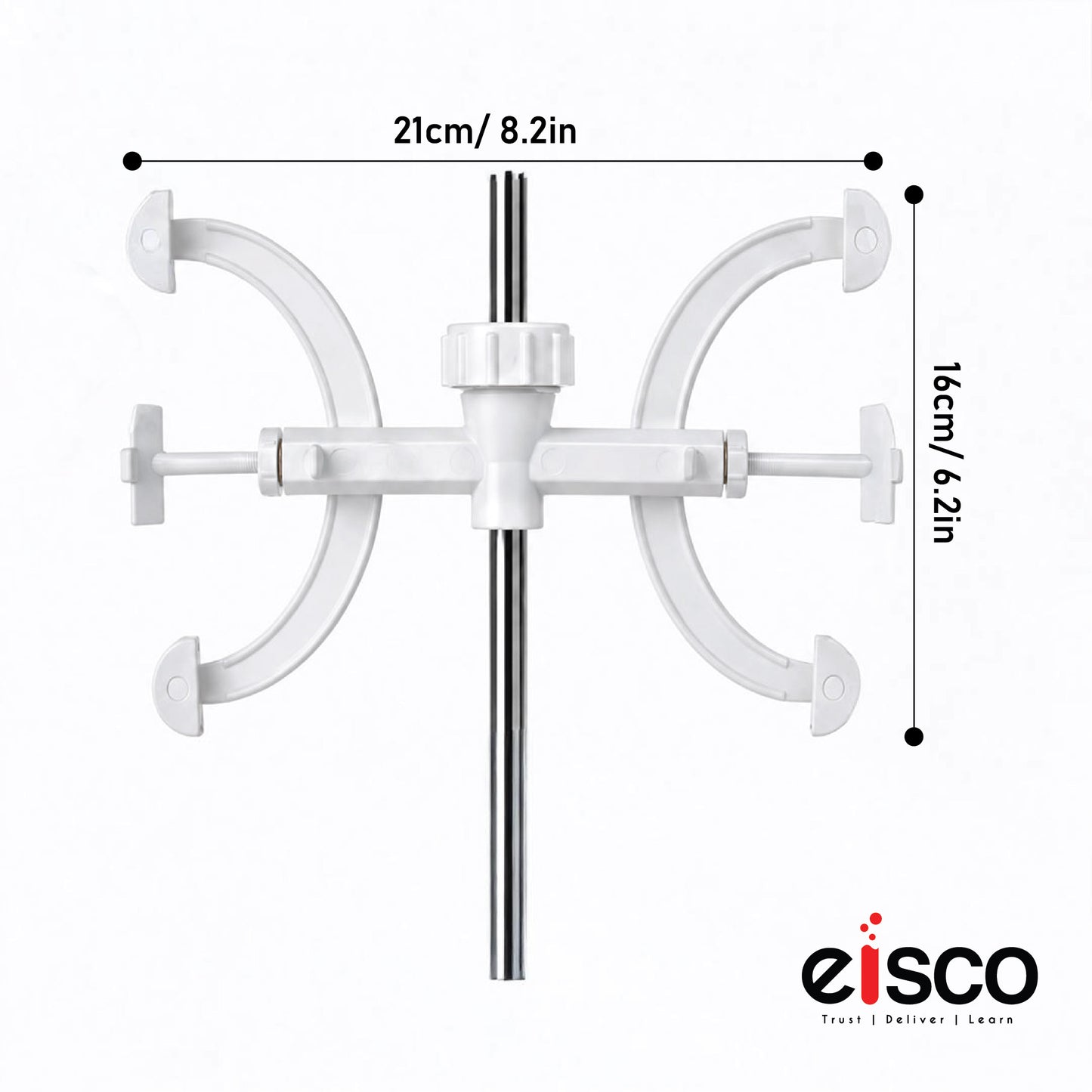 Burette Clamp, Double, Polypropylene, for Rods of 10 mm or 12.5 mm Diameter