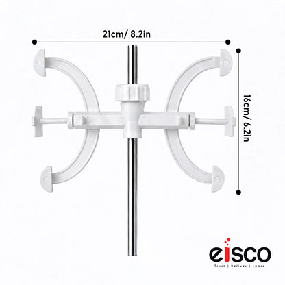 Burette Clamp, Double, Polypropylene, for Rods of 10 mm or 12.5 mm Diameter
