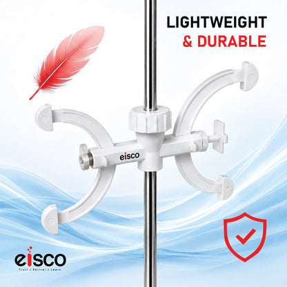 Burette Clamp, Double, Polypropylene, for Rods of 10 mm or 12.5 mm Diameter