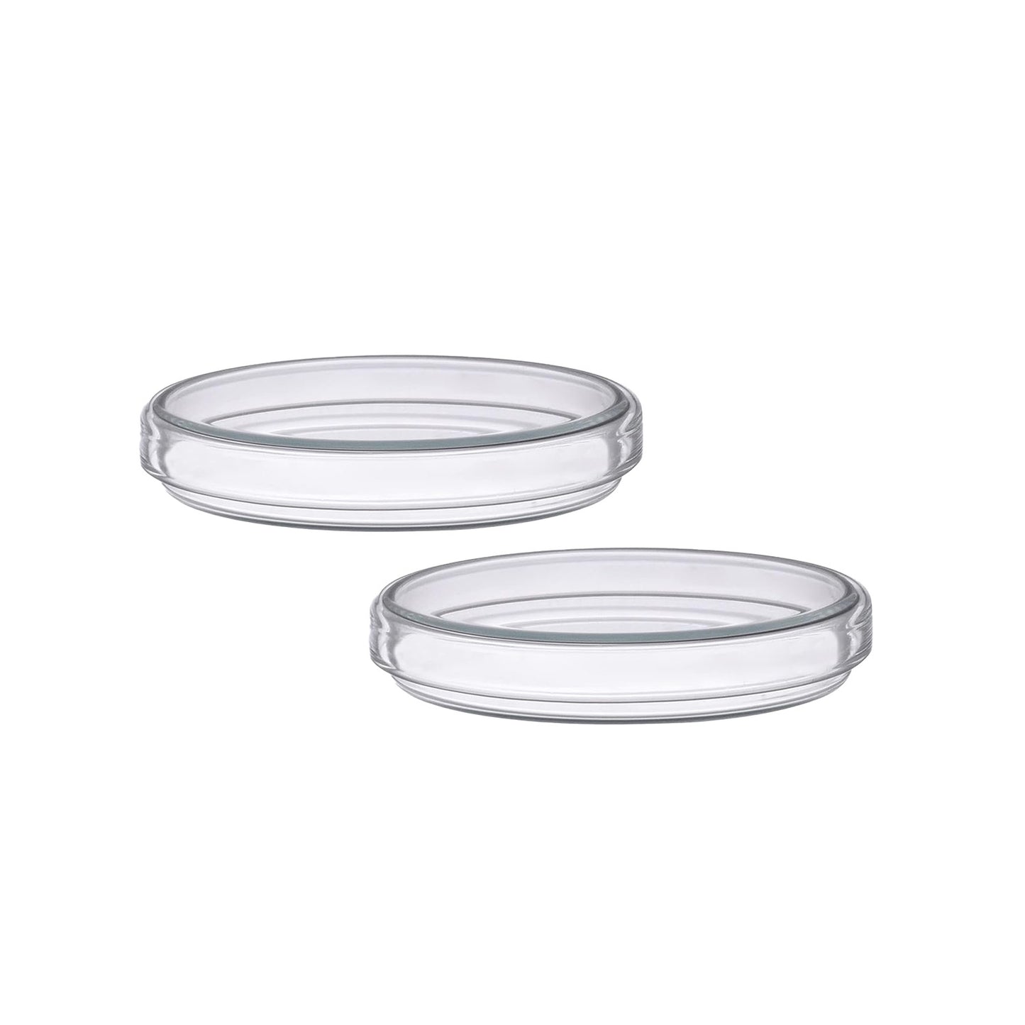Labglass by EISCO - Premium Petri Dish, Heavy Borosilicate Glass 3.3, Can Withstand Wet or Dry Repeated Sterilisation, Beaded Edges for Strength (200 X 30 mm,Pack of 2)