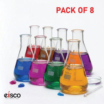 Shot Flasks (Glasses), 50 ml, Borosilicate Glass 3.3, High Clarity, A New Trend in Shot Glasses, Export Quality, Erlenmeyer Flasks
