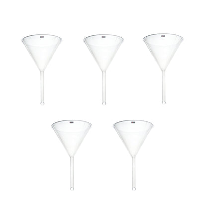 EISCO Plastic Filter Funnel – 100mm Diameter, 80mm Stem, Polyethylene (Pack of 5) Heavy-Duty Laboratory Funnel for Filtration, Scientific Experiments, Liquid Handling, Water, Fuel, Solvents, Acids, Oil & Industrial Applications