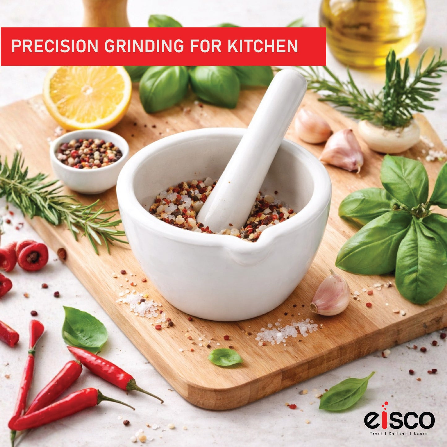 Mortar and Pestle, Porcelain, lab quality 4" Diameter, 150 ml capacity - grinding surface textured and unglazed, with spout for Spices, medicines, pills, seeds