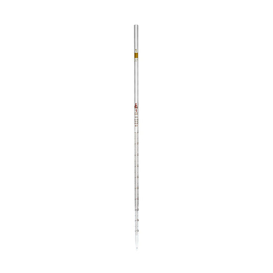 1 ml Pipette With Amber Graduations, Made of High Quality Soda Lime Glass, Excellent Visibilty, Tolerance ±0.007 ml, Color Code - Yellow, Class - AS