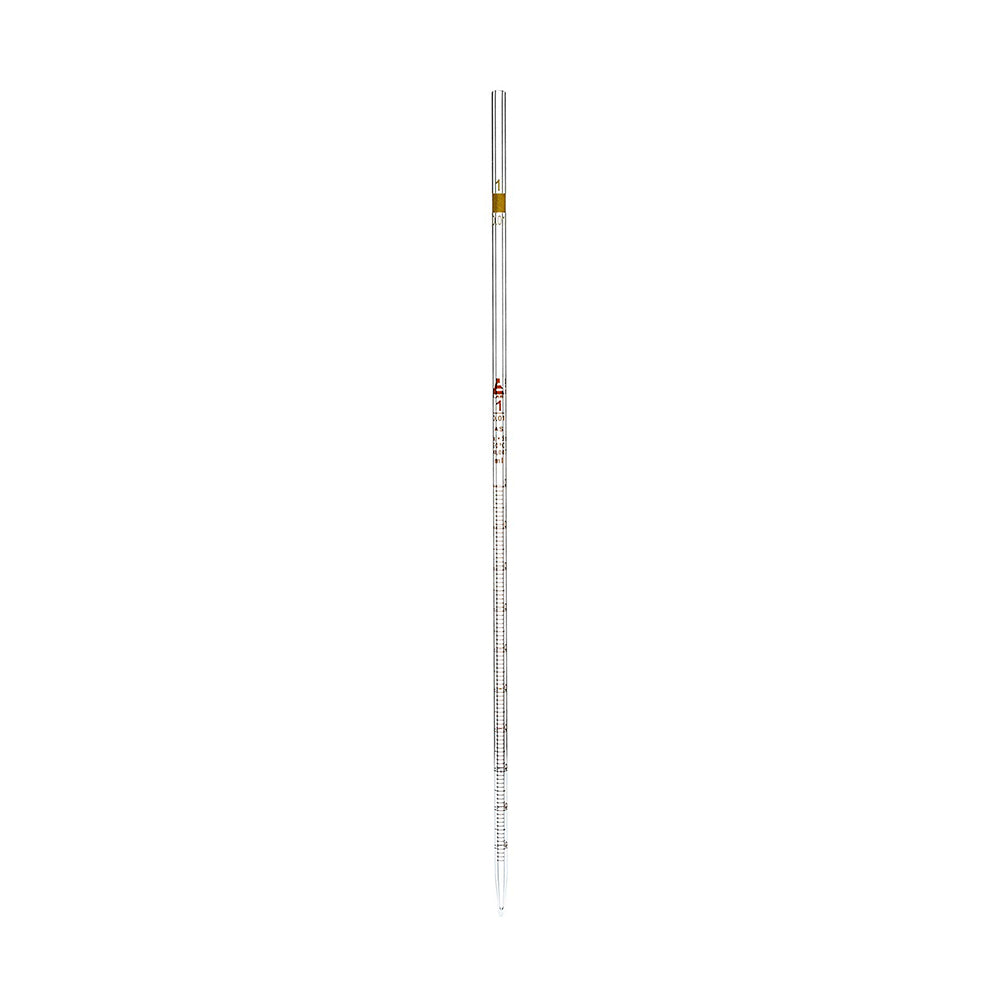 1 ml Pipette With Amber Graduations, Made of High Quality Soda Lime Glass, Excellent Visibilty, Tolerance ±0.007 ml, Color Code - Yellow, Class - AS
