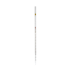 1 ml Pipette With Amber Graduations, Made of High Quality Soda Lime Glass, Excellent Visibilty, Tolerance ±0.007 ml, Color Code - Yellow, Class - AS