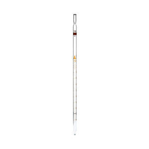 10 ml Pipette With Amber Graduations, Made of High Quality Soda Lime Glass, Excellent Visibilty, Tolerance ±0.050 ml, Color Code - Orange, Class - AS