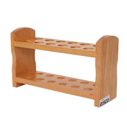 Eisco Wooden Test Tube Rack – Durable Lab Stand for Test Tubes, Holds Multiple Tubes, Chemical Resistant, Polished Wood, Ideal for Science Labs, Chemistry, Biology & Home Experiments