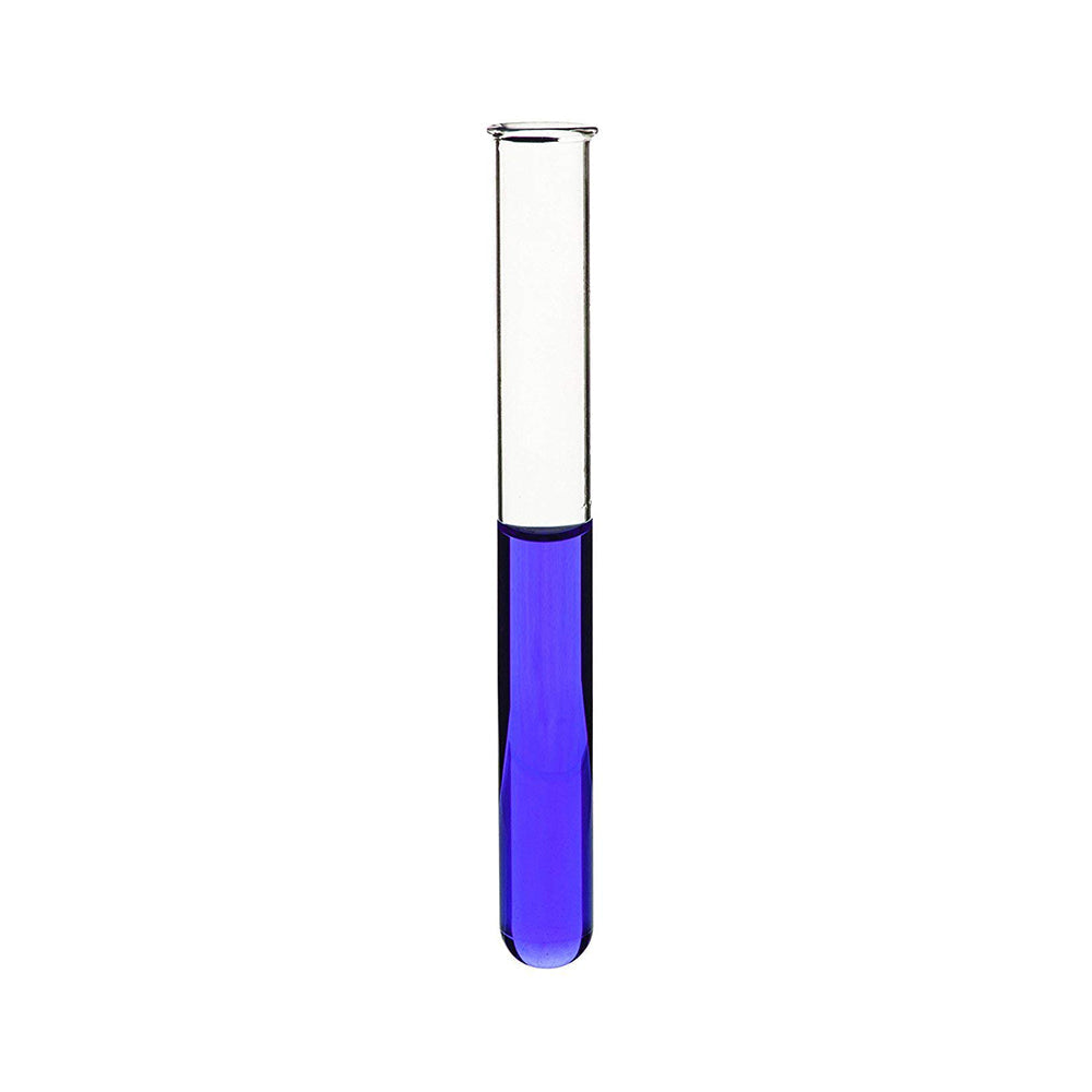 Test Tubes, Borosilicate Glass, Rimmed, Hand Made, Blown, Accurate Size and Consistent Wall Thickness, 100 x 12 mm, 7 ml Capacity