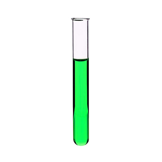 Test Tubes, Borosilicate Glass, Rimmed, Hand Made, Blown, Accurate Size and Consistent Wall Thickness, 125 x 16 mm, 15 ml Capacity, Pack of 48