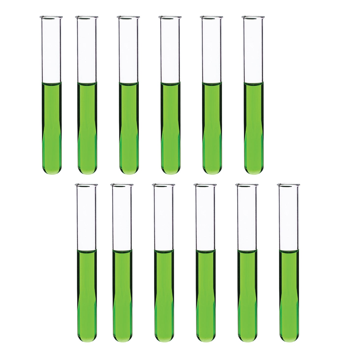 Test Tubes, Borosilicate Glass, Rimmed, Hand Made, Blown, Accurate Size and Consistent Wall Thickness, 150 x 20 mm, 30 ml Capacity Pack of 12