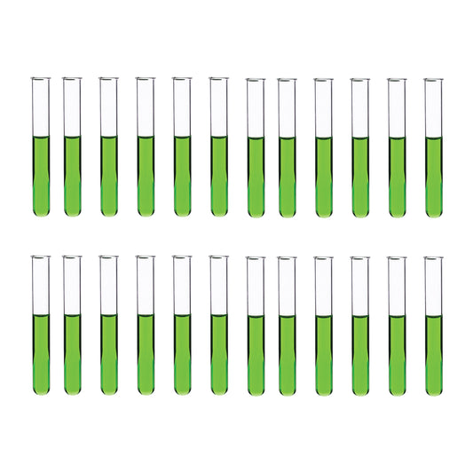 Test Tubes, Borosilicate Glass, Rimmed, Hand Made, Blown, Accurate Size and Consistent Wall Thickness, 150 x 20 mm, 30 ml Capacity Pack of 24