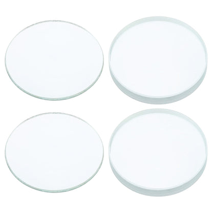 EISCO Optical Glass Lenses (Set of 4) 50mm Double Convex & Concave, High Quality Polished Glass for Physics, Light Refraction, Ray Optics, Science Experiments, Learning & Educational Lab Equipment