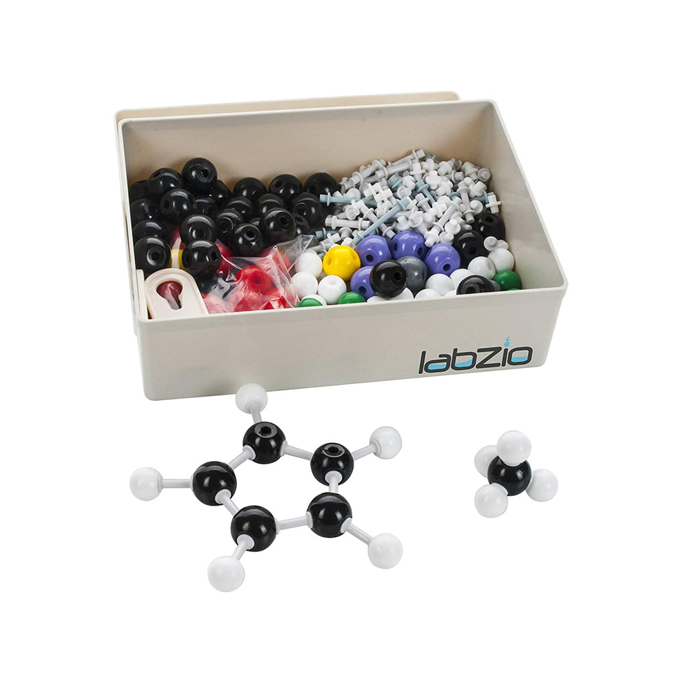 LABZIO by EISCO - Organic Molecular Models Teacher Set, 111 Atom Pieces, 140 Links, With Study Guide, Perfect For Learning and Teaching