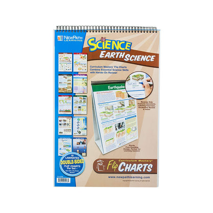 Earth Science Educational Flip Charts, Laminated Double Sided Charts With Write-on & Wipe-Off Activity Charts, 10 Charts of Size 12" x 18"