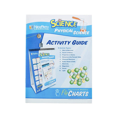 Physical Science Educational Flip Charts, Laminated Double Sided Charts With Write-on & Wipe-Off Activity Charts, 10 Charts of Size 12" x 18"