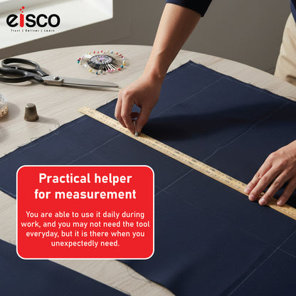 EISCO Premium One Meter (100cm) Wooden Scale(ruler), Horizontal Reading In Reverse On Each End, Pack of 2