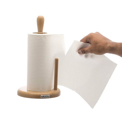 kitchen counter top , wooden paper towel/roll holder and dispenser for homes, cafes and offices