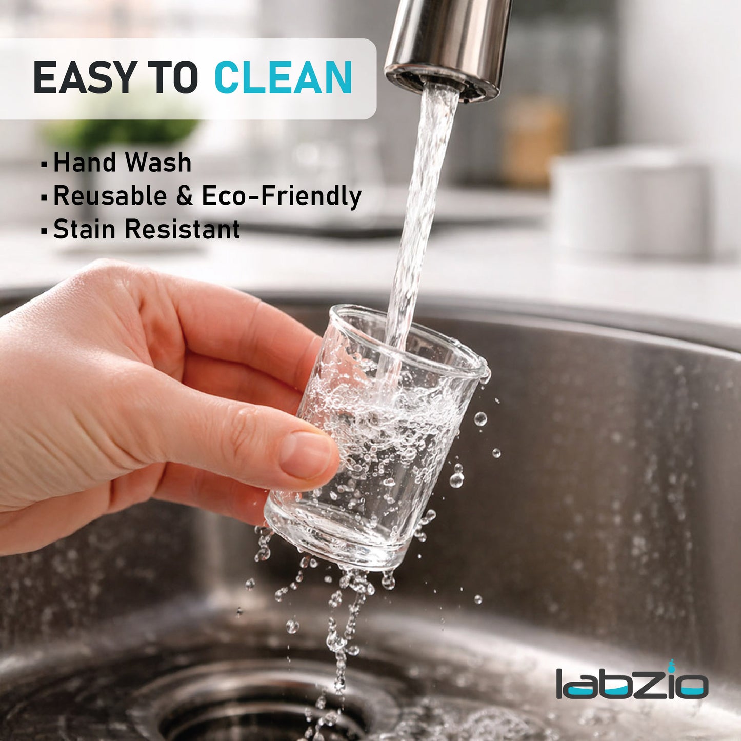 LABZIO- Shot Beaker Glasses for Desserts, paan Shots, Chocolate Shots, Alcoholic or Non Alcoholic Shot Drinks at Home,cafes and Restaurants, 25 ml, Pack of 8