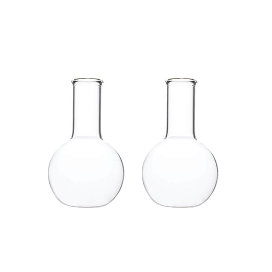 Labzio Home - Boiling Flask Glass Flower vase, Set of 2