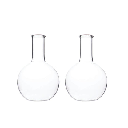 Labzio Home - Boiling Flask Glass Flower vase, Set of 2