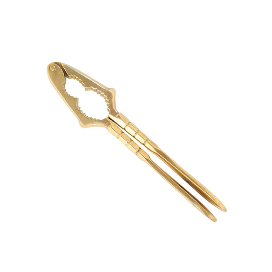 LABZIO Premium Brass Nut Cracker | Heavy Duty Nutcracker Tool for Almonds, Walnuts, Pistachios | Strong & Easy to Use Nut Cracking Kitchen Tool