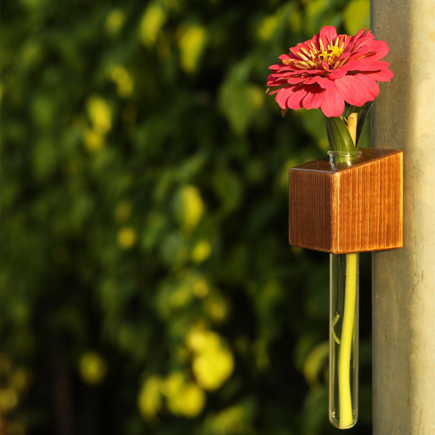 Labzio Home - Magnetic Cube Flower vase for Refrigerator Doors or Metal Surfaces (Beige, 1)