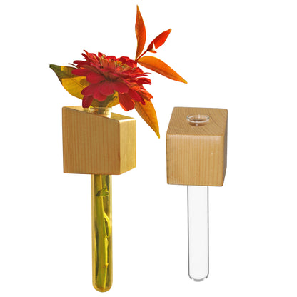 Labzio Home - Magnetic Cube Flower vase for Refrigerator Doors or Metal Surfaces (Beige, 1)