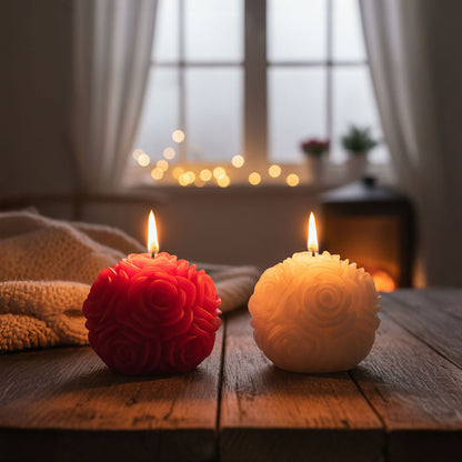 Labzio- Rose shape Colored Scented Candle, Wax Candles for Home Decoration, Diwali, Romantic Dinner, Birthday Parties