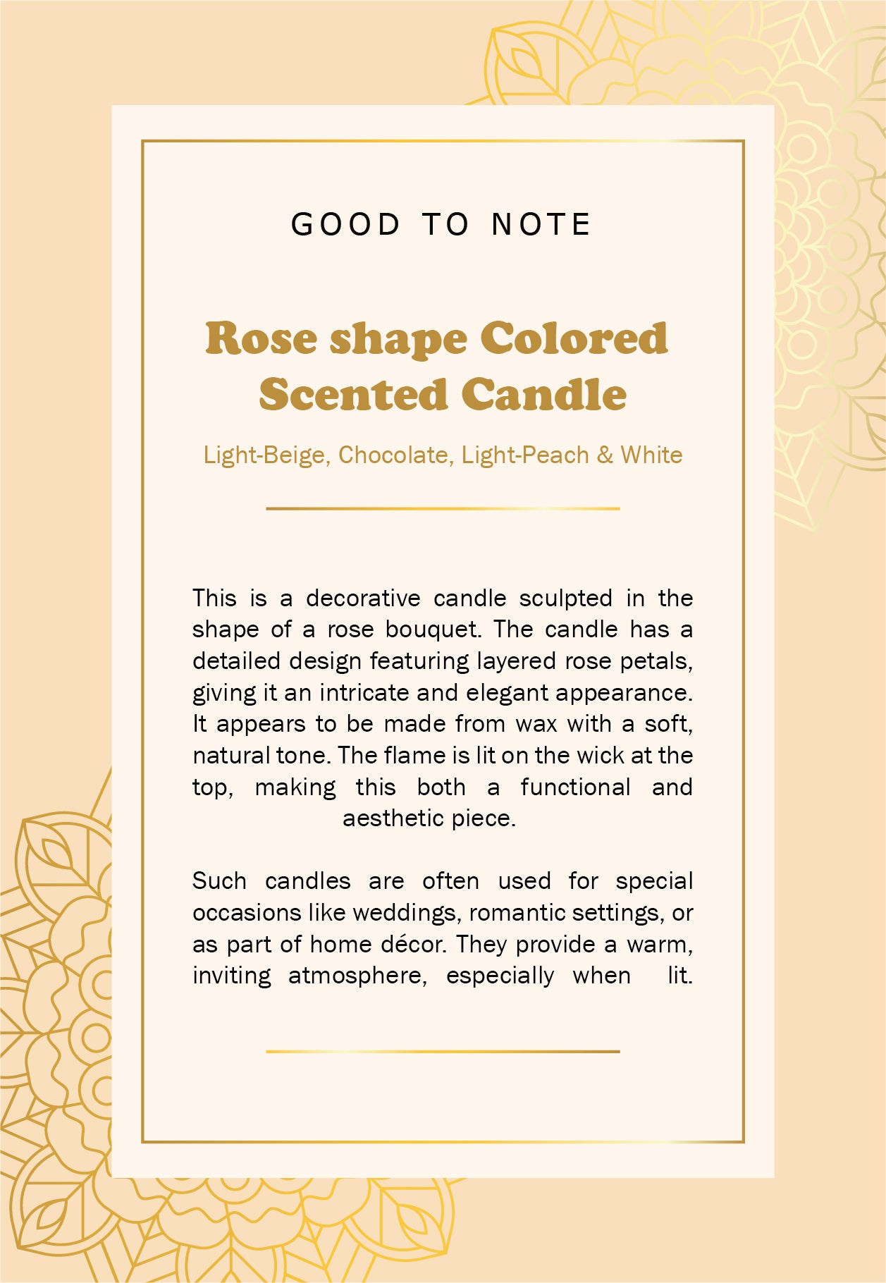 Labzio- Rose shape Colored Scented Candle, Wax Candles for Home Decoration, Diwali, Romantic Dinner, Birthday Parties