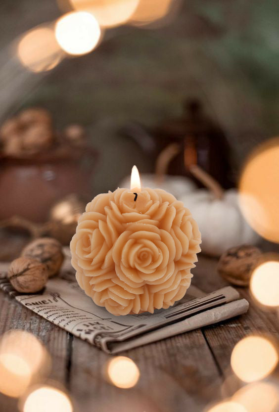 Labzio- Rose shape Colored Scented Candle, Wax Candles for Home Decoration, Diwali, Romantic Dinner, Birthday Parties