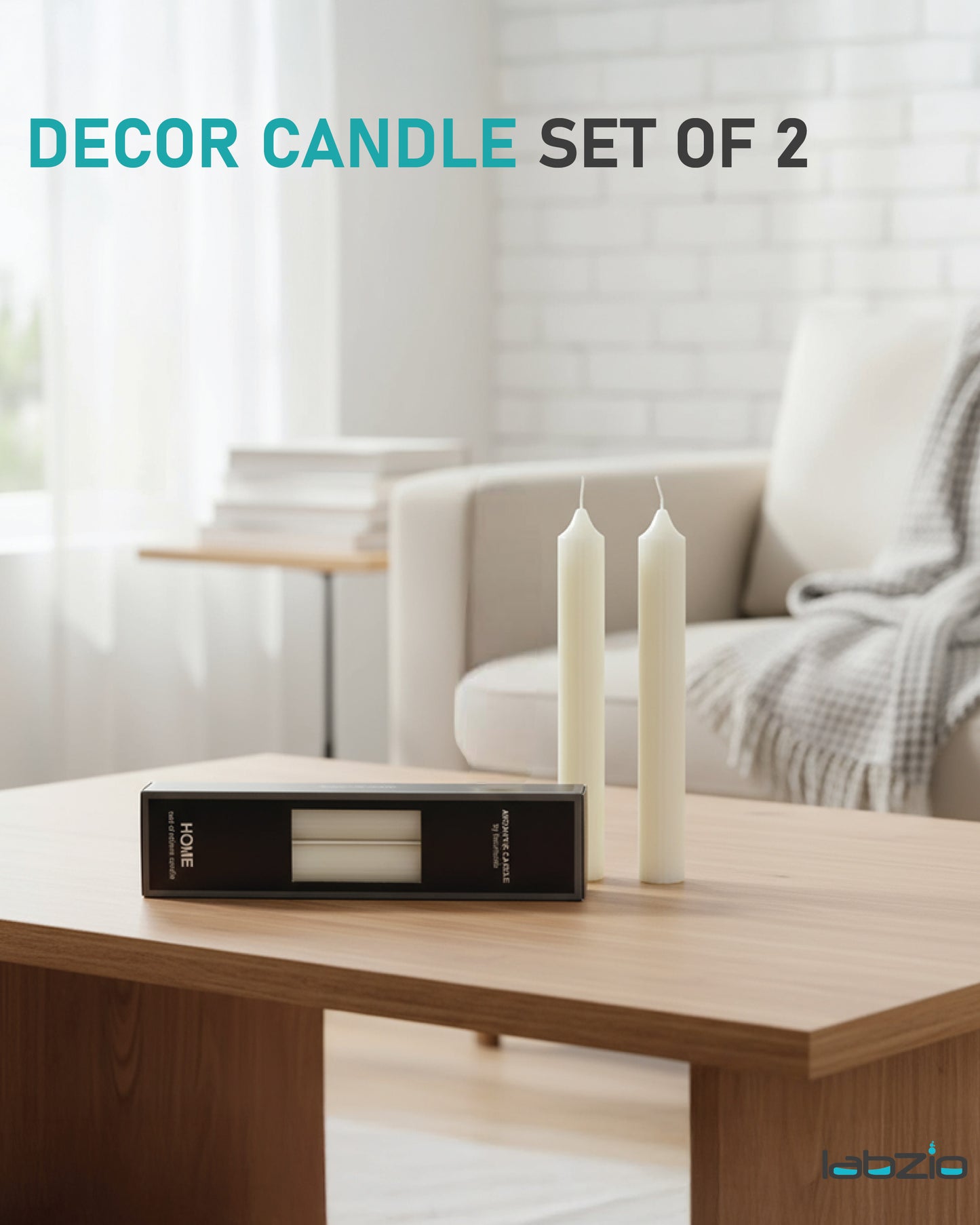 Home decor Scented Candles Set of 2 Column Candle Best for every Occasion