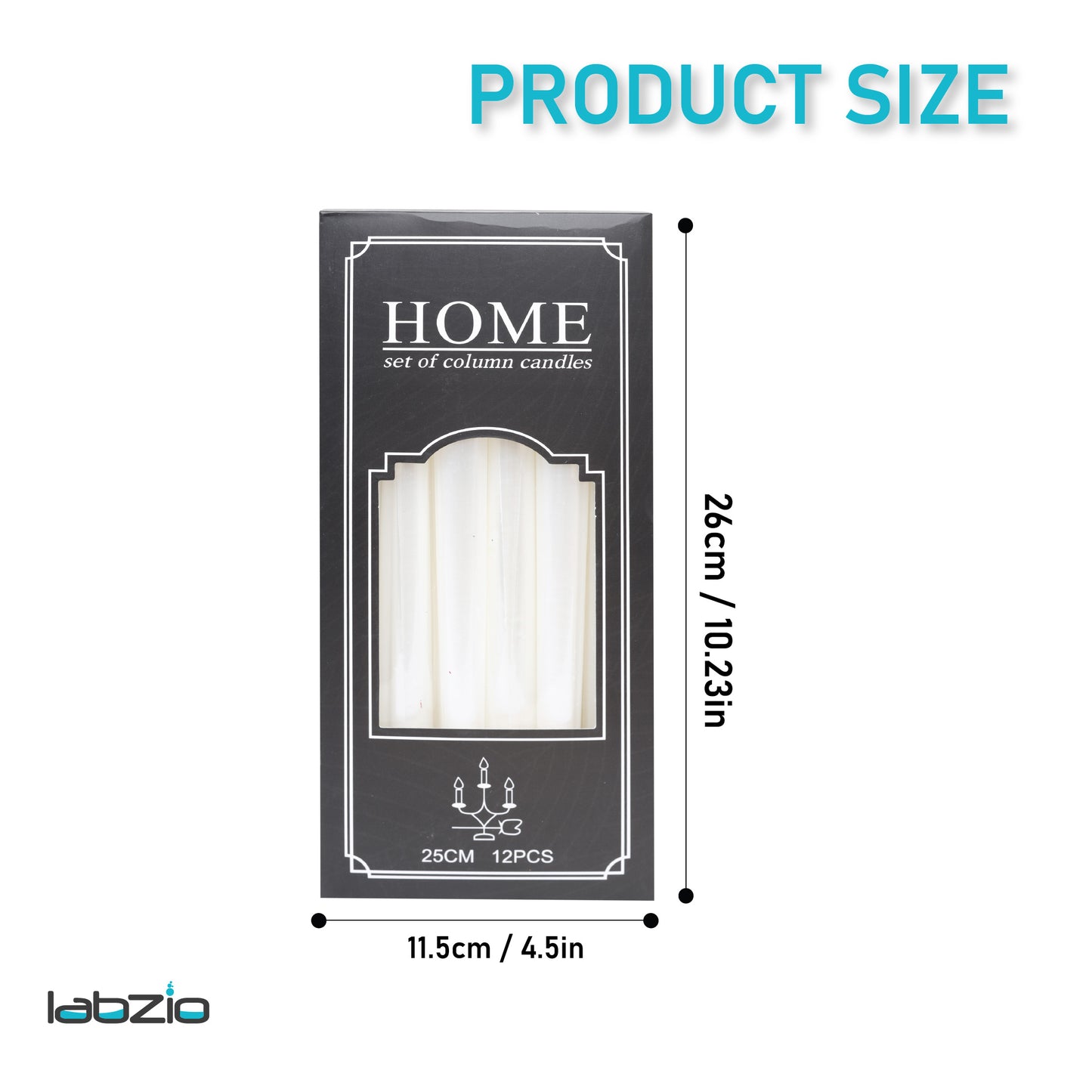 LABZIO Pearl Candle — Luxury Candle, Elegant Decorative Design, Long-Lasting Burn, Premium Soy Wax, Perfect for Home Décor & Gift (Pack of 12 Candles)