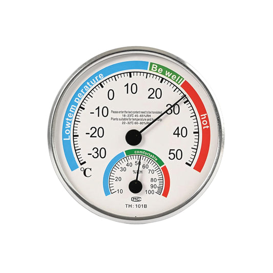 LABZIO Circular Wall-Mounted Thermometer-Hygrometer-Comfort Meter, 125mm, Accurate Temperature & Humidity Monitor, Stylish Design for Home & Office, Easy-to-Read Scale, Durable Construction